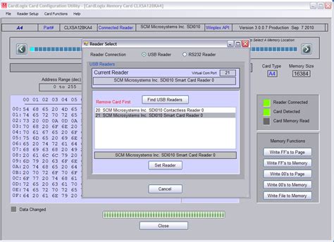 MIFARE card formatting software